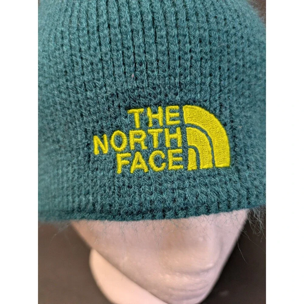 The North Face Beanie Hat Cap Unisex Lime Green Logo One Size Fits Most